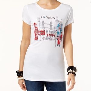 Inc International Concepts London Graphic Tshirt